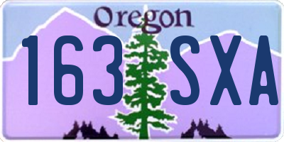 OR license plate 163SXA