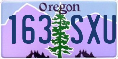 OR license plate 163SXU