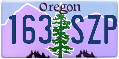 OR license plate 163SZP