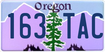 OR license plate 163TAC