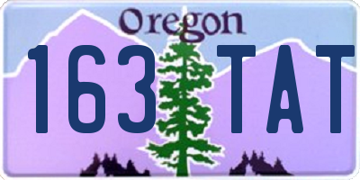 OR license plate 163TAT