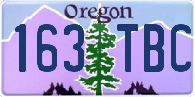 OR license plate 163TBC