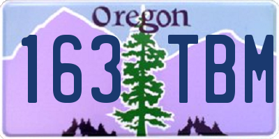 OR license plate 163TBM