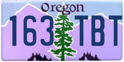 OR license plate 163TBT