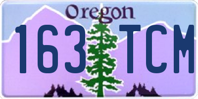 OR license plate 163TCM