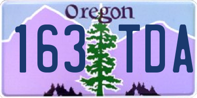 OR license plate 163TDA