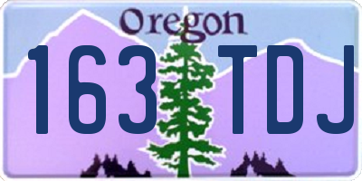 OR license plate 163TDJ