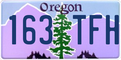 OR license plate 163TFH