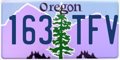 OR license plate 163TFV