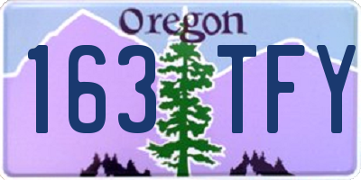 OR license plate 163TFY