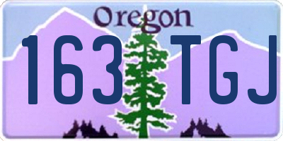 OR license plate 163TGJ