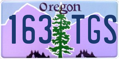 OR license plate 163TGS