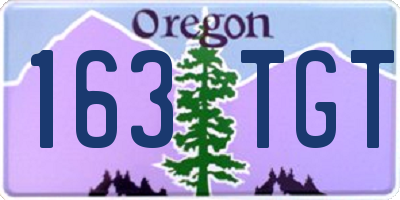 OR license plate 163TGT