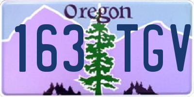 OR license plate 163TGV