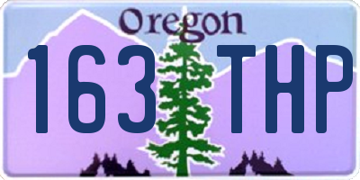 OR license plate 163THP