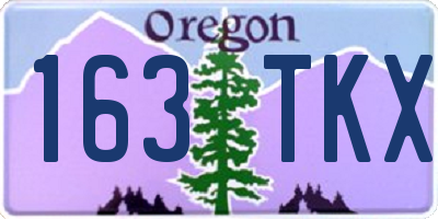 OR license plate 163TKX