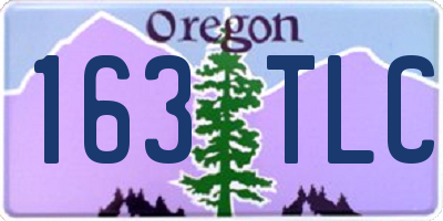 OR license plate 163TLC