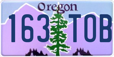 OR license plate 163TOB