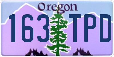 OR license plate 163TPD