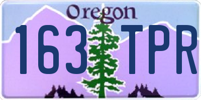 OR license plate 163TPR