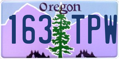 OR license plate 163TPW