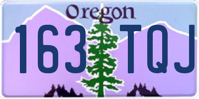 OR license plate 163TQJ
