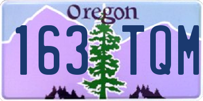 OR license plate 163TQM