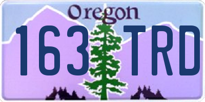OR license plate 163TRD