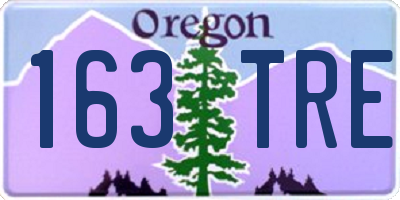 OR license plate 163TRE