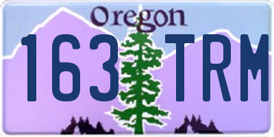 OR license plate 163TRM