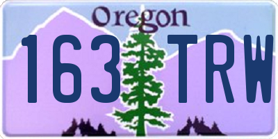 OR license plate 163TRW