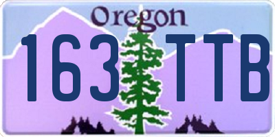 OR license plate 163TTB