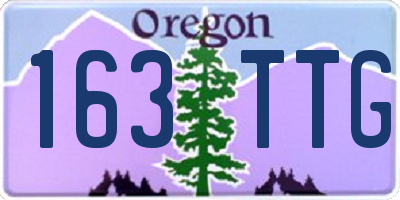 OR license plate 163TTG