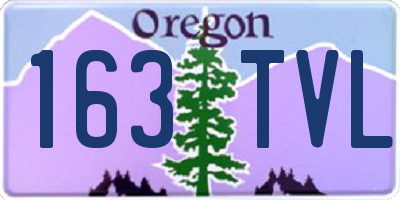OR license plate 163TVL