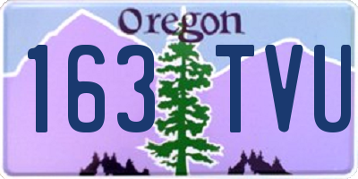 OR license plate 163TVU
