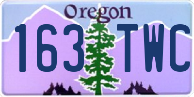 OR license plate 163TWC