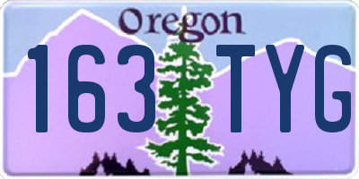OR license plate 163TYG