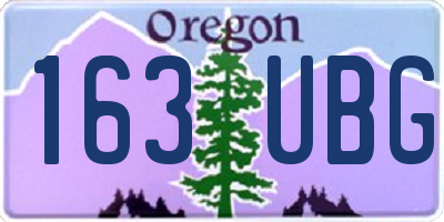 OR license plate 163UBG