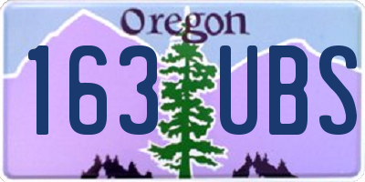 OR license plate 163UBS