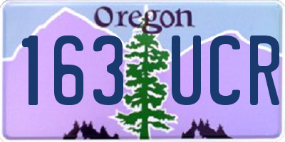 OR license plate 163UCR