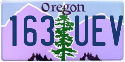 OR license plate 163UEV
