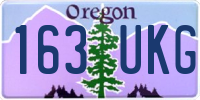 OR license plate 163UKG