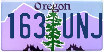 OR license plate 163UNJ