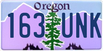 OR license plate 163UNK