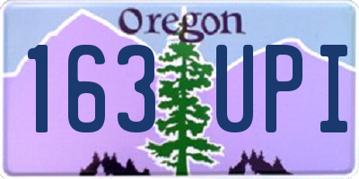 OR license plate 163UPI