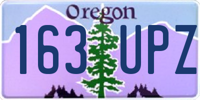 OR license plate 163UPZ