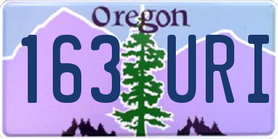OR license plate 163URI