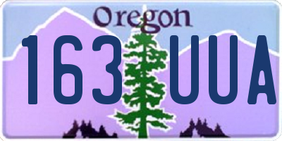 OR license plate 163UUA