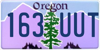 OR license plate 163UUT