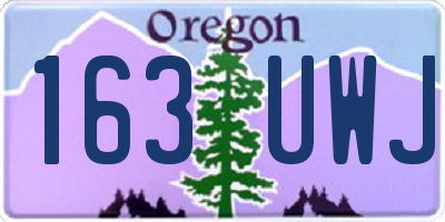 OR license plate 163UWJ